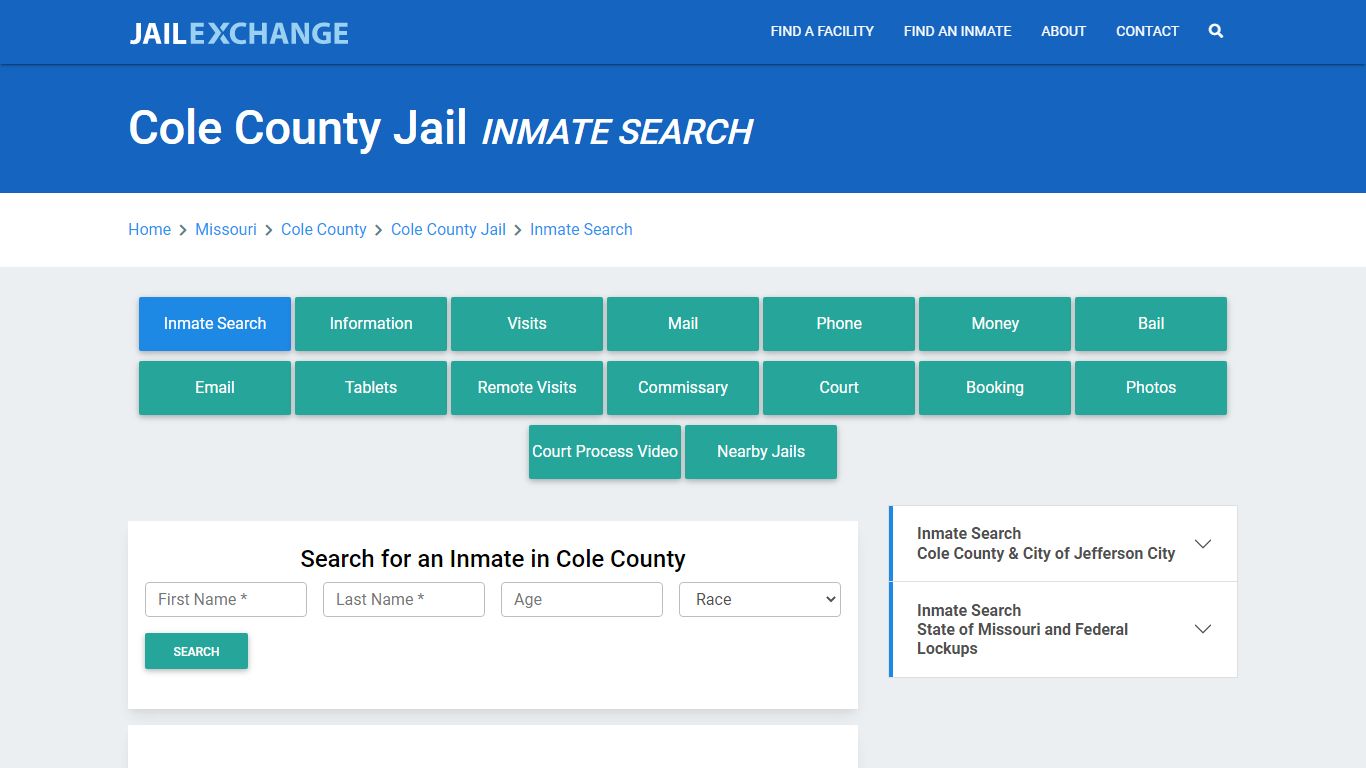 Cole County Jail, MO Inmate Search: Roster & Mugshots