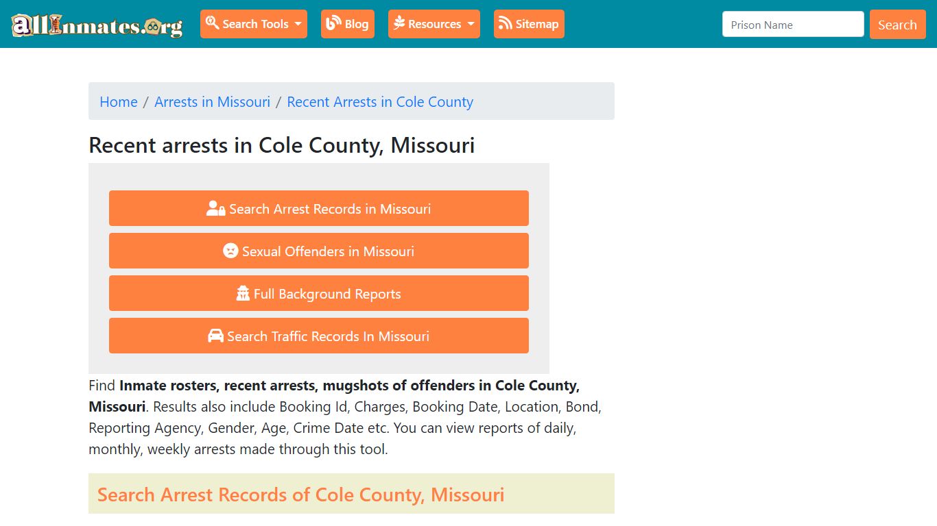 Recent arrests in Cole County, Missouri | Mugshots, Rosters, Inmates ...